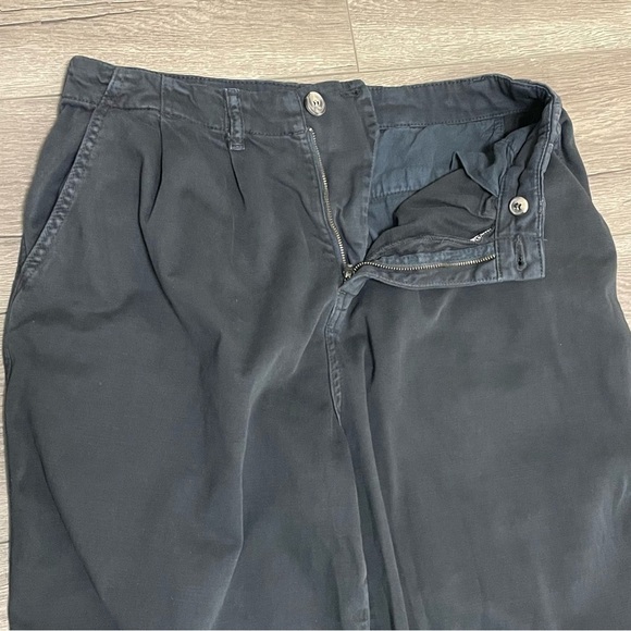 Free People Pleated Trousers Black Wide Leg Pants High Rise Boho Hippie Sz 4 - Picture 7 of 8